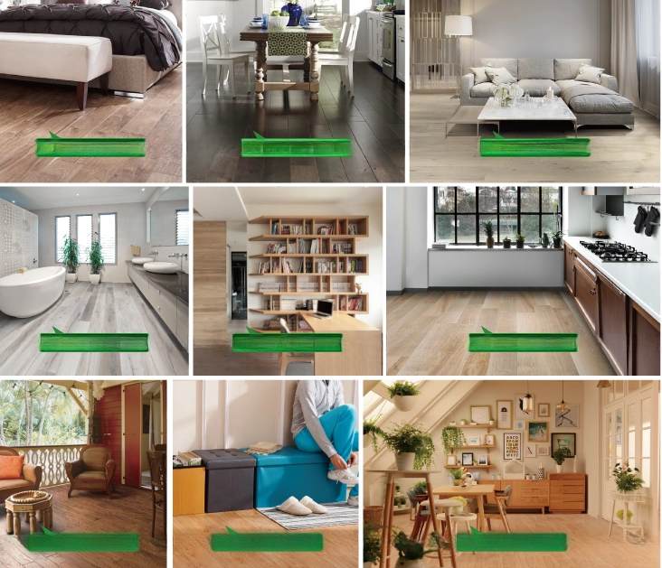 SPC Marble Stone Plastic Composite Luxury Vinyl Plank Flooring for Moisture Proof