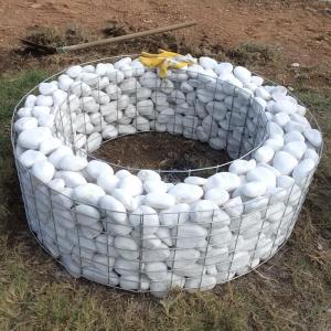 China High Strength Round Gabion Planter Precast Concrete Base Urban Greening wholesale