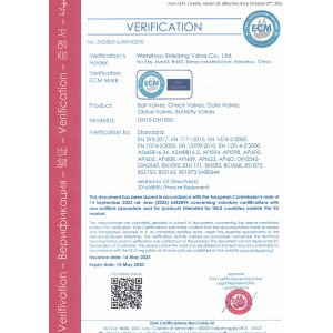 Wenzhou Xidelong Valve Co. LTD Certifications