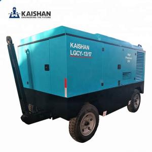 China 18bar Portable Air Compressor Diesel Engine 385cfm Mining Use With Jack Hammer wholesale