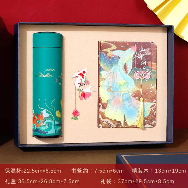 Ancient Style Hardcover Notepads with 100 Inner Sheets Perfect Student Handbook Gift Set