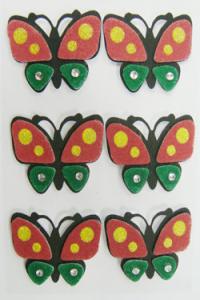 China Fancy Fuzzy 3d Butterfly Stickers , Make Your Own Custom Sticker Sheets wholesale