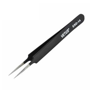China Antistatic ESD Vetus Eye Brow Tweezers Conductive Lash Tweezers on sale
