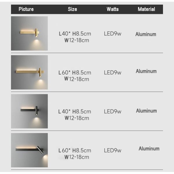 led reading wall lamp minimalist living room decoration creative simple modern bedside wall light bedroom light