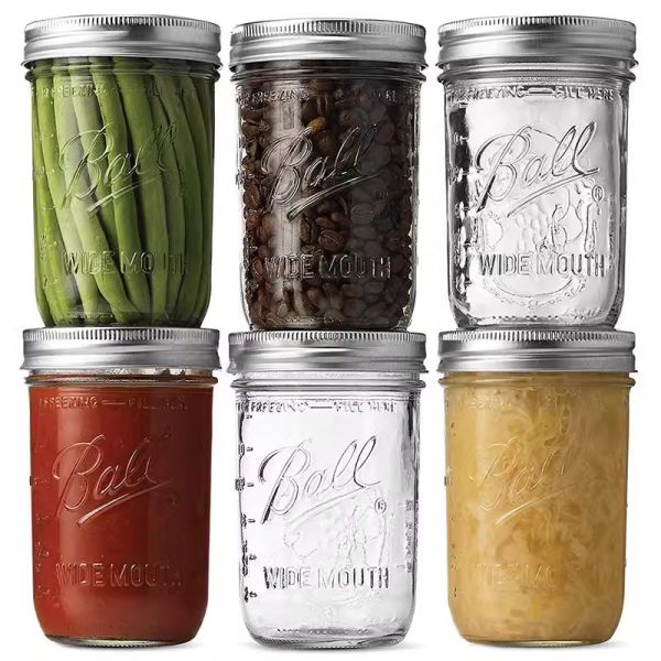 Glass Jars for Sauce Making - B2B Bulk FDA-Approved Food-Grade Wide Mouth Commercial Mason Jars
