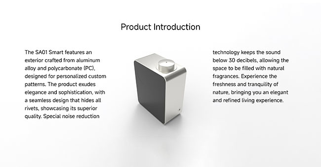 SA01 300m3 Coverage Aromatherapy Scent Diffuser Low Noise 150ml