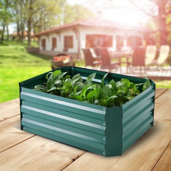 Eco Friendly 80x60cm Galvanized Metal Raised Beds