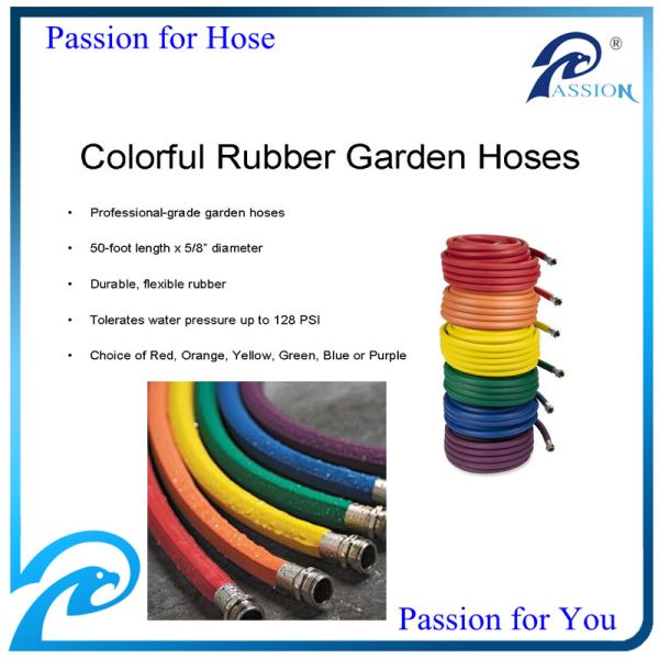 Colorful Rubber Water Hose , Industrial Water Hoses With Octagon Or Hexagon Surface