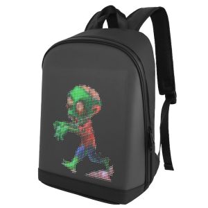 China Waterproof LED Advertising Display Screen Smart Backpack Wireless APP Control wholesale