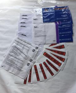 China 235x175MM Plastic Packing Slip Envelopes For Protect Document Clean And Safety wholesale