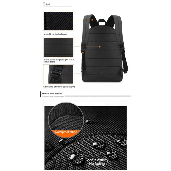 ISO9001 24L Student School Backpack Lightweight Laptop Backpack 0.6kg