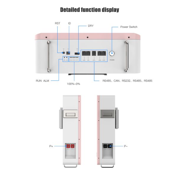 Home Solar Energy Storage Lifepo4 Battery High Voltage Wall Mounted 51.2 V 70AH 6000 Deep Cycles BMS