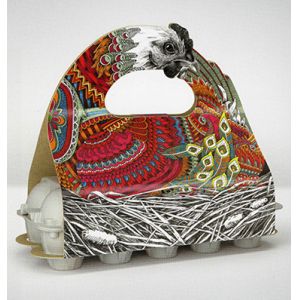 Matte CMYK Egg Basket Paperboard Gift Packaging Box