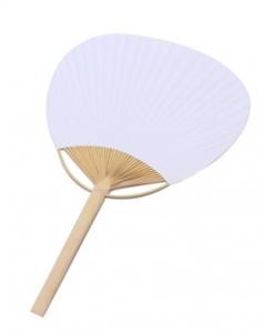 China Oriental handmade natural bamboo material white paper fan customized wedding paddle fans wholesale