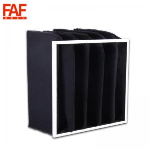 Activated Carbon Pocket Air Filter High Absorbing Black Color With Synthetic Fiber