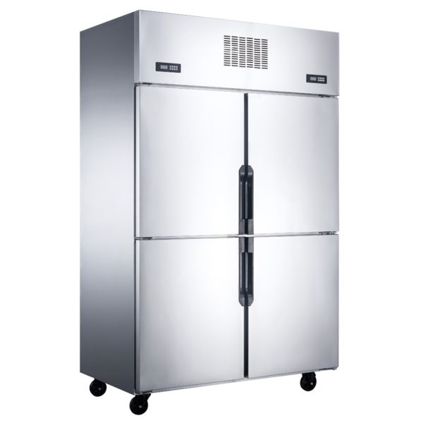 Double Temperature 4 Door Upright Kitchen Freezer and Chiller