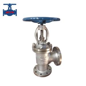 China Cast Steel Stainless Steel Angle Type Globe Valve For Water Steam And Oil Use wholesale