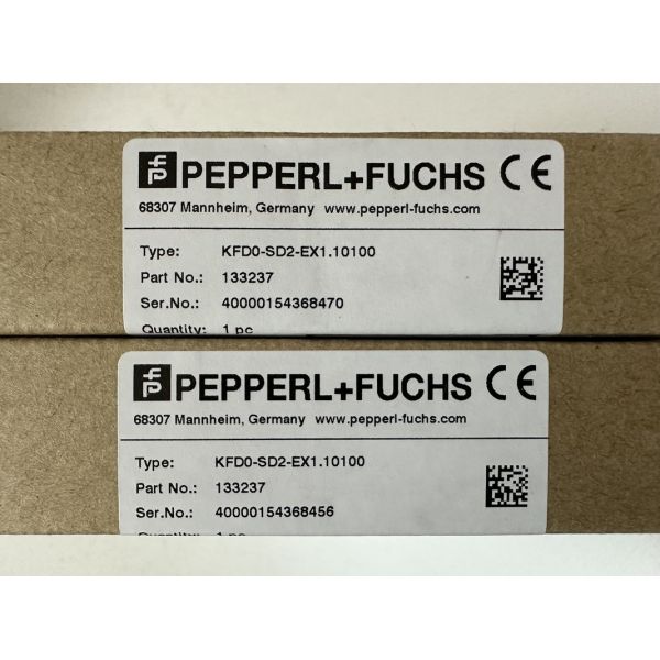PEPPERL FUCHS Solenoid Driver 1 Channel Isolated Barrier KFD0-SD2-Ex1.10100