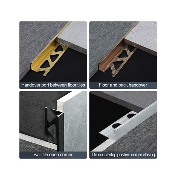 L Shape Aluminium Tile Trim Polish Silver 12.5mm For Marble Edge Protection