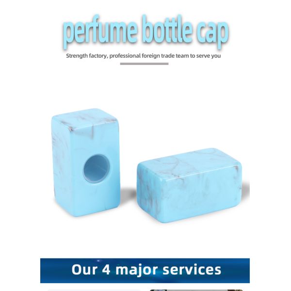 Non Spill Resin Marble Perfume Bottle Cap Custom Logo For Perfume Bottle