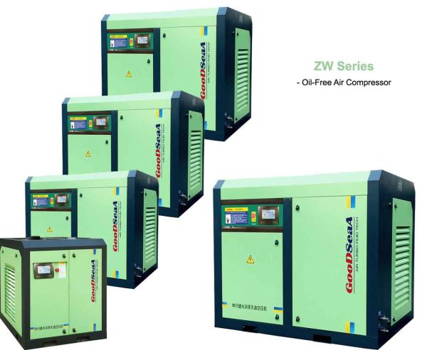 Quality Food Industry 50hp  Oil Free Screw Compressor / Screw Drive Air Compressor for sale