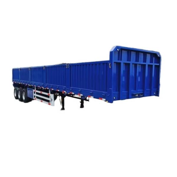 Quality High-Strength Steel Livestock Semi-Trailer With Utility Side Door And Drop Side Fence Truck Trailers for sale