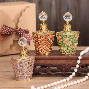 SGS 15ml Crystal Perfume Essential Oil Bottle Screen Printing