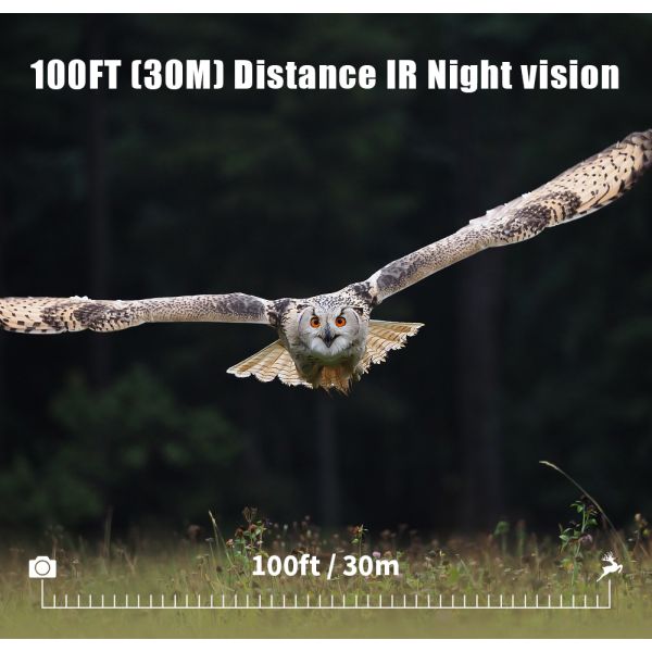 Infrared Hunting Camera 30MP1080P Dual-lens Game Cameras for Outdoor Wildlife Trap Waterproof 940nm IR Camera