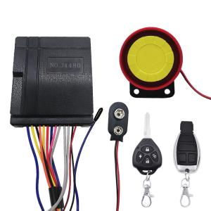 China 12V One Way Motorcycle Alarm System Anti Cut One Click Start wholesale