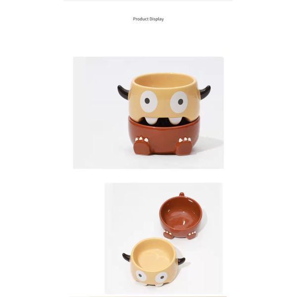 Creative Durable Pet Ceramic Bowls , Ceramic Dog Feeders Eco Friendly ODM