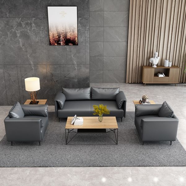 Leisure Leather Waiting Sofa For Office School Multifunctional ODM