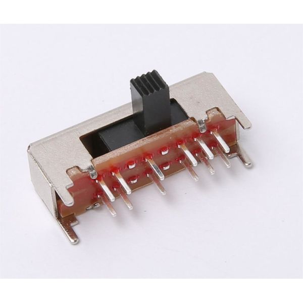 OEM Micro Miniature Slide Switch 2 Position 1 Pole With PCB Through Hole Insert