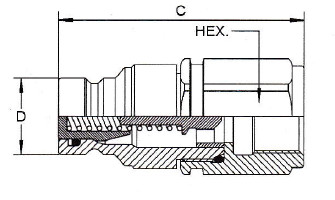 5/8'' Carbon Steel Flat Face Quick Release Couplings