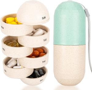 China Cute Pill Organizer 7 Day, Weekly Pill Cases Box Waterproof MoistureProof,Travel Weekly Pill Box Case Portable Design to Hold Vi on sale