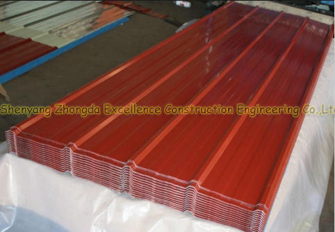 0.12mm - 0.8mm Color Coated Corrugated Metal Roofing Sheet Building Material