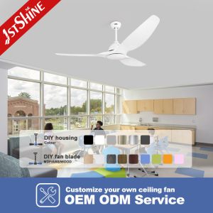 Home Remote Timer Plastic Ceiling Fan Without Light Energy Saving