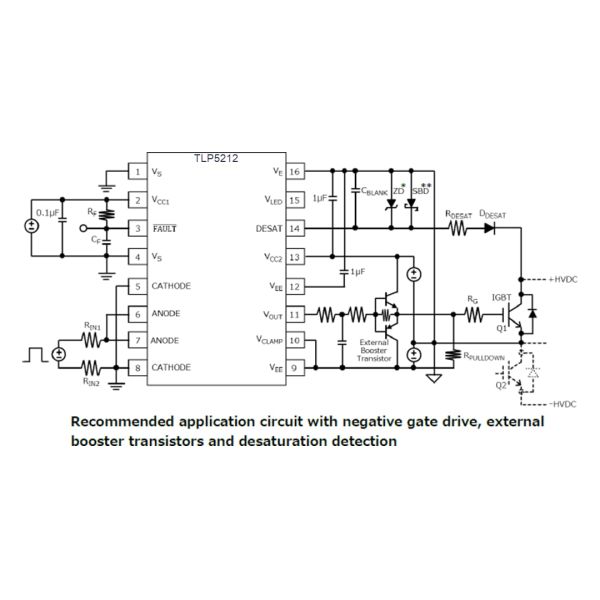 Application Circuit Diagram - Toshiba TLP5212 IGBT Gate Drive Photocoupler