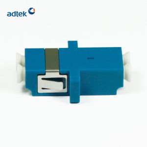 Blue Fiber Optic Adapter Duplex LC Single Mode Flange