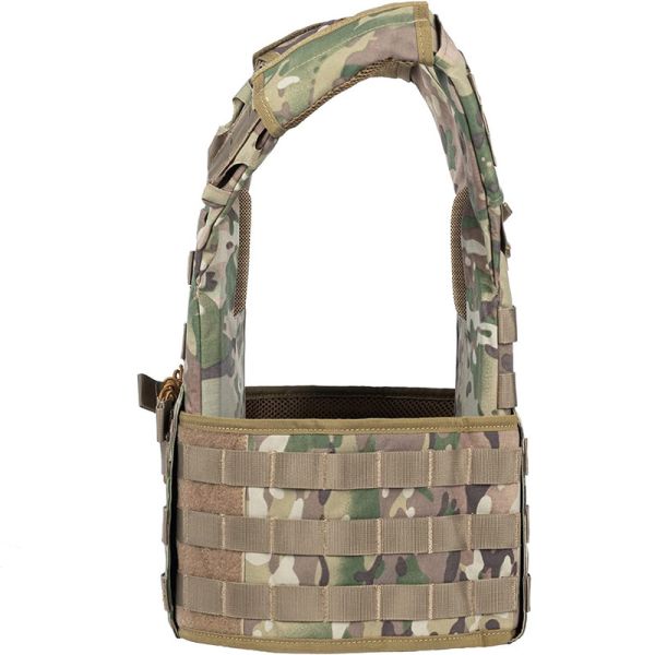 Military Camo Tactical Vest Gun Holster Jacket Air Soft CS Training 11x7x20"