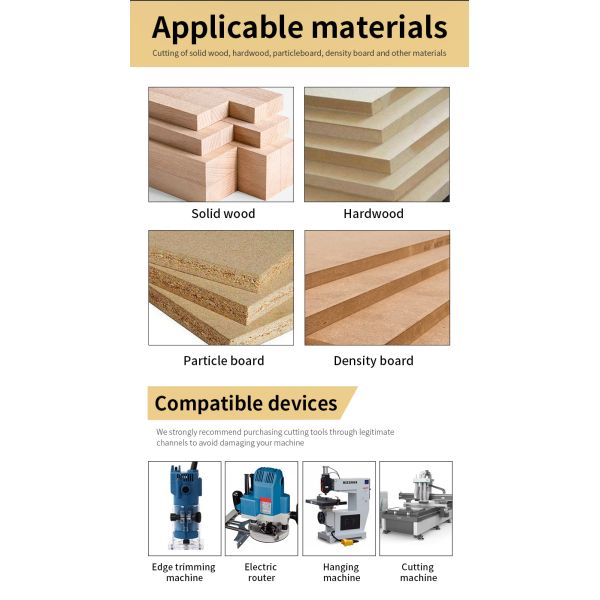 YINGBA Cleaning Bottom Router Bits Cnc Cleaning Bottom Surfacing Bits End Mill for Wood Router Bits