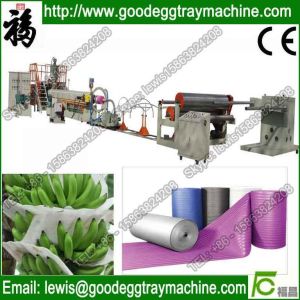 Plastic extruding flat film stretching line