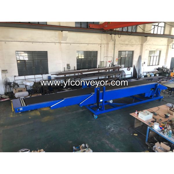 Portable Motorized Belt Truck Unloading Telescopic Conveyor