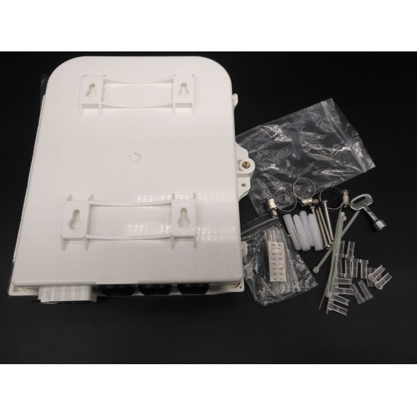 1*8 Splitter Module FTTH Fiber Optic Spliter Box Uncut Cable ABS White Flame Retardant UL94 V0