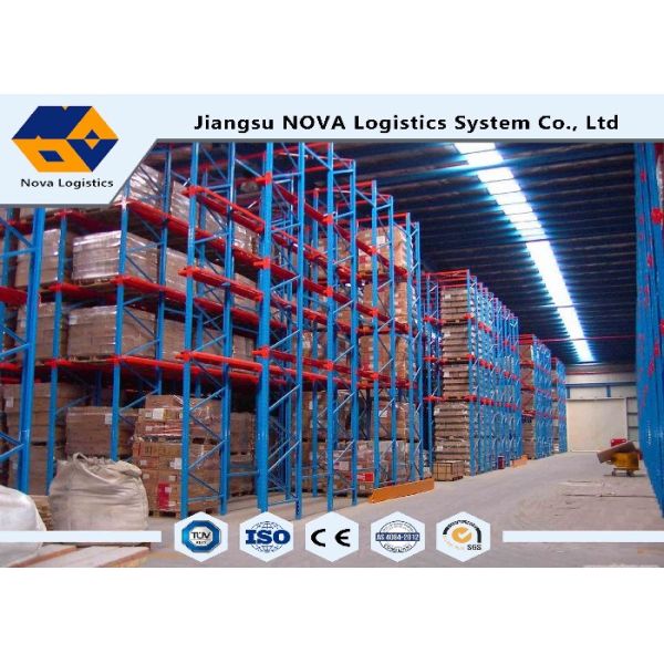 Wine / Tobacco Carton Storage Rack 10 Pallet Deep , Heavy Duty Pallet Racks Drive In