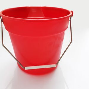 China Heavy Duty Resistant Red Large Round Plastic Buckets With Handle wholesale