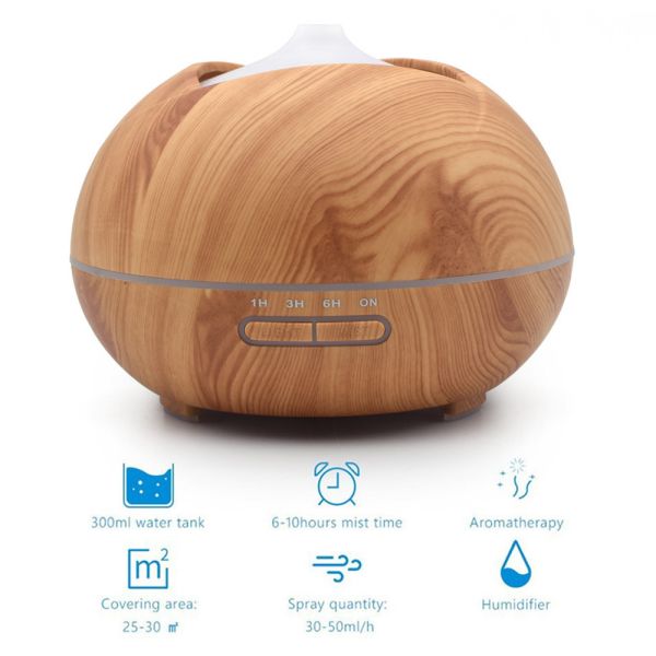 Multifunction Light Wood Grain Eessential Oil Diffuser