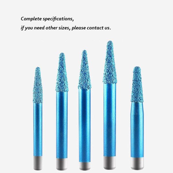Brazed diamond carving tools blue cnc router bit for marble Carving