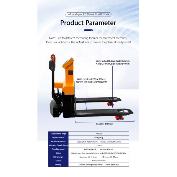 3000KG Weighing Printing Scales SOHE Electric Intelligent Windows System Touch Screen