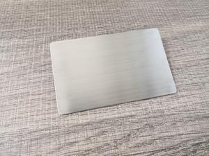 China 85x54mm Silver Brushed N-tage216 Nfc Metal Card 2cm Reading Distance on sale