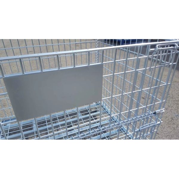 Warehouse Mesh Box Foldable Wire Container Foldable Stackable